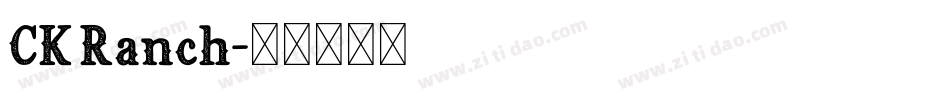 CK Ranch字体转换